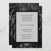 Dunkles und unheimliches Spuk WaldHalloween Einladung (Vorne/Hinten)