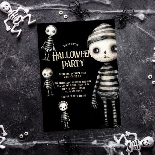 Dunkles Vintag Ghotic Voodoo Halloween-Party Einladung