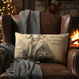 Dunkles Vintage-Deutsches Krampus-Weihnachten Lendenkissen