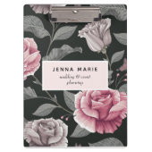 Dunkles Vintages Blumengeschäft Klemmbrett (Vorderseite)