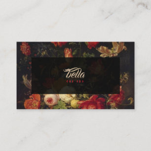 Dunkles Vintages Blumengeschäfts-Karten-rotes Rosa Visitenkarte