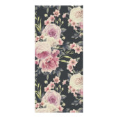 Dunkles Vintages Blumenlogo | Preisdienstleistunge Werbekarte (Hinten)