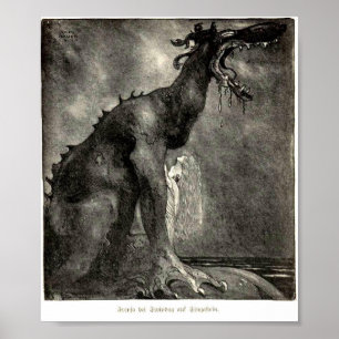 Dunkles Vintages feenhafte Geschichte Poster