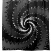 Dunkles Vortex-Fraktal Duschvorhang (Vorderseite)