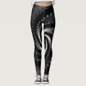 Dunkles Vortex-Fraktal Leggings (Vorderseite)