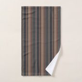 Dunkles Waldstreifen-Design Badhandtuch Set (Handtuch)