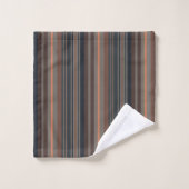 Dunkles Waldstreifen-Design Badhandtuch Set (Waschlappen)