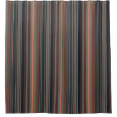 Dunkles Waldstreifen-Design Duschvorhang (Vorderseite)