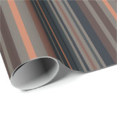 Dunkles Waldstreifen-Design Geschenkpapier (Rolleneckpunkt)