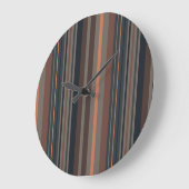 Dunkles Waldstreifen-Design  Große Wanduhr (Winkel)