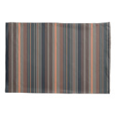 Dunkles Waldstreifen-Design Kissenbezug (Rückseite)