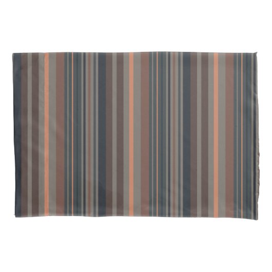 Dunkles Waldstreifen-Design Kissenbezug (Vorderseite)