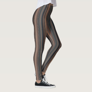 Dunkles Waldstreifen-Design  Leggings