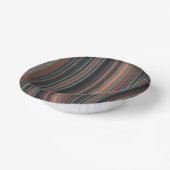 Dunkles Waldstreifen-Design Pappteller (Gewinkelt)
