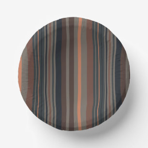 Dunkles Waldstreifen-Design Pappteller