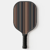 Dunkles Waldstreifen-Design Pickleball Schläger (Rückseite)