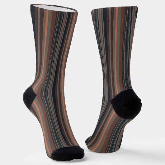 Dunkles Waldstreifen-Design Socken (Gewinkelt)