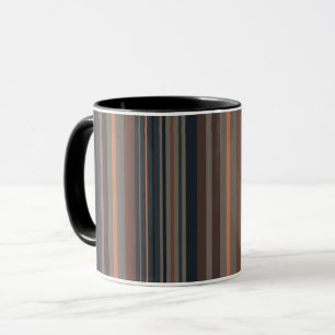 Dunkles Waldstreifen-Design Tasse