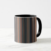 Dunkles Waldstreifen-Design Tasse (VorderseiteRechts)