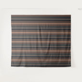 Dunkles Waldstreifen-Design  Wandteppich (Vorderseite (Horizontal))