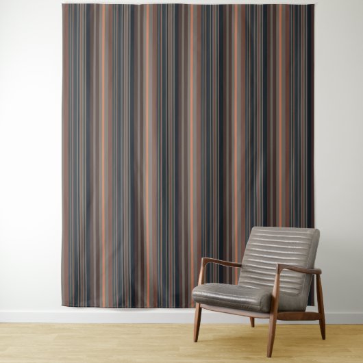 Dunkles Waldstreifen-Design  Wandteppich (Beispiel)