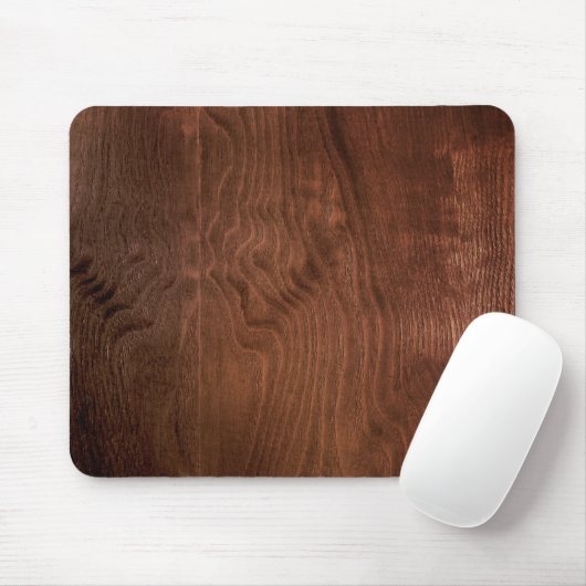 Dunkles Walnuss-Sperrholz Mousepad (Mit Mouse)
