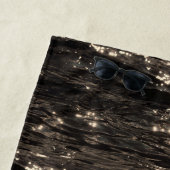 Dunkles Wasser Mondlicht Funkelreflexion schwarz Strandtuch (Beispiel)