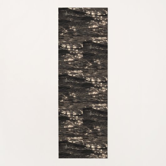 Dunkles Wasser schwarz und gold Yogamatte (Vorderseite)