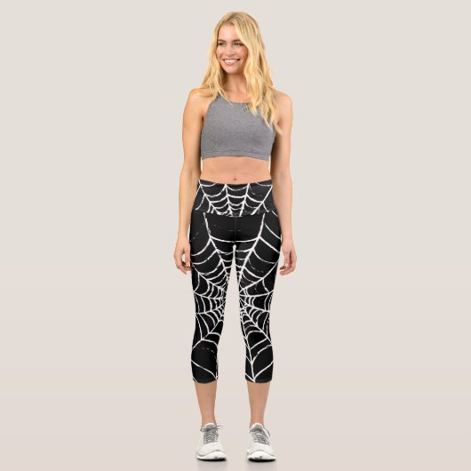 Dunkles Web Capri Leggings (Vorderseite)