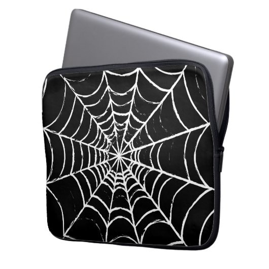 Dunkles Web Laptopschutzhülle (Vorderseite Links)