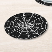 Dunkles Web Runder Pappuntersetzer (Angewinkelt)