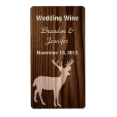 Dunkles Wood Deer Wild Life Mini Weinmarken (Vorne)