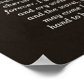 Dunkles Wood & Silver Wedding Vows glücklich immer Poster (Ecke)