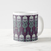 Dunkles Zeichen Geometrisches Symbolmuster Jumbo-Tasse (Vorderseite Rechts)