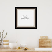 Dunkles Zierrahmen-Overlay Poster (Küche)