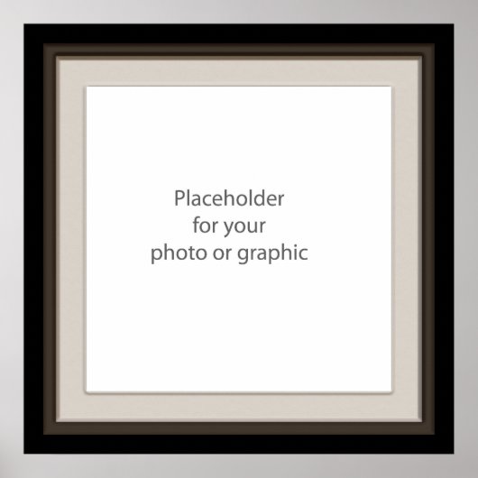 Dunkles Zierrahmen-Overlay Poster (Vorne)