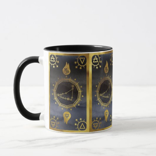 Dunkles Zodiac-Tarot: Capricorn Black & Gold Tasse (Links)