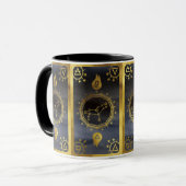 Dunkles Zodiac-Tarot: Leo Black & Gold Tasse (Vorderseite Links)