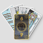 Dunkles Zodiac-Tarot: LIbra Black & Gold Spielkarten (Rückseite)