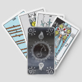 Dunkles Zodiac Tarot: Skorpio Black & Silver Spielkarten (Rückseite)