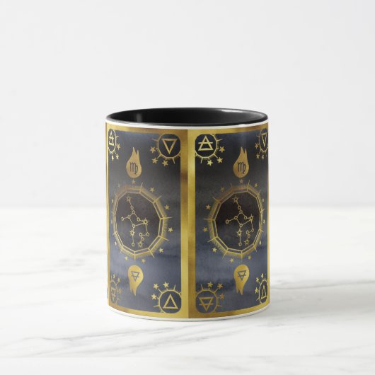 Dunkles Zodiac-Tarot: Virgo Black & Gold Tasse (Zentrum)