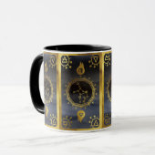 Dunkles Zodiac-Tarot: Virgo Black & Gold Tasse (Vorderseite Links)