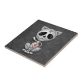 Dunkles Zombie-Zuckerkätzchen Fliese (Seite)