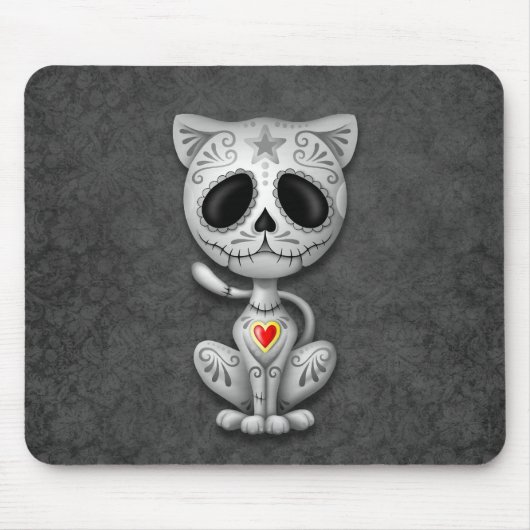 Dunkles Zombie-Zuckerkätzchen Mousepad (Vorne)