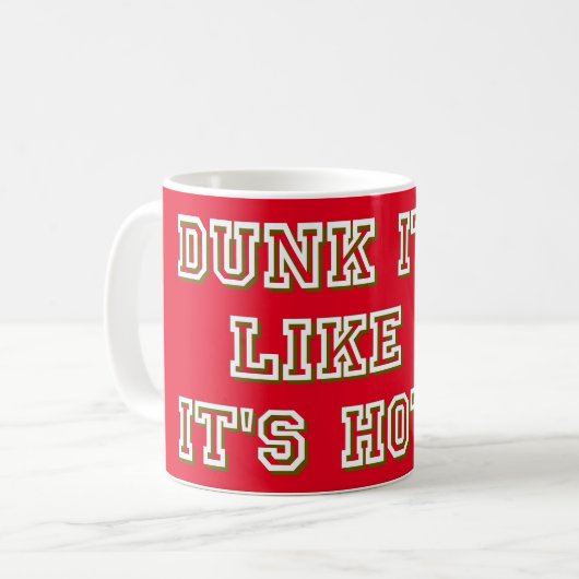 DUNKT ES, ALS WÜRDE ES HEISSER Basketball SEIN Kaffeetasse (Vorderseite Links)