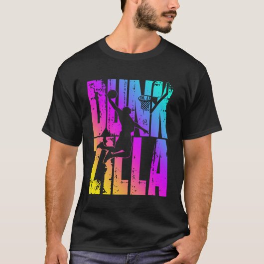 Dunkzilla Basketball Player Basketballer Sports Du T-Shirt (Vorderseite)