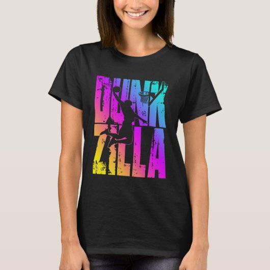 Dunkzilla Basketball Player Basketballer Sports Du T-Shirt (Vorderseite)