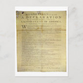 Dunlap Broadside Declaration of Independence 1774 Postkarte (Vorderseite)