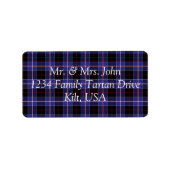 Dunlap Tartan Label Adressaufkleber (Vorne)
