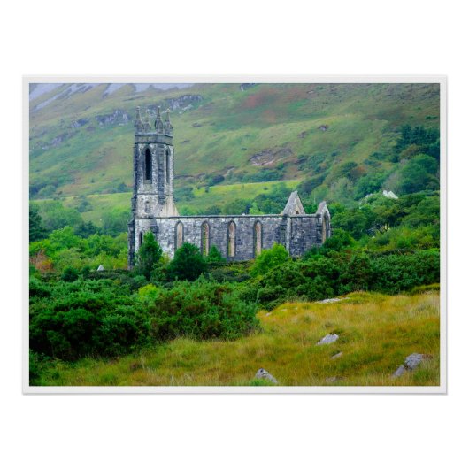 Dunlewey-Kirche Poster | Historisches Donegal Irla (Vorderseite)